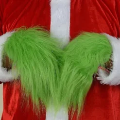 Grön julmonster plyschhandskar vuxna barn julfest The Grinch Cosplay Kostymrekvisita [DB]><noscript><img width=