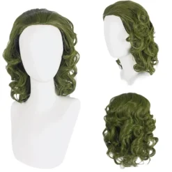 Grön peruk i galen jokerstil - Perfekt Halloweentillbehör> Peruker