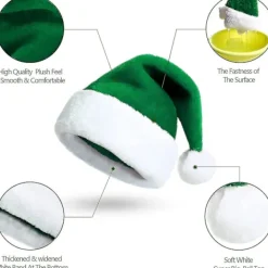 unbranded Grön Tomtehatt Jultomtehatt För Vuxna Lyxig Tomtehatt Kostym Plysch Julpynt><noscript><img width=