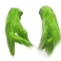Gröna Grinchen Plyschhandskar Cosplay Kostym Vuxna Barn Julvantar Rekvisita Tillbehör><noscript><img width=