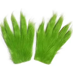 Gröna Julhandskar i Plysch, Grinch-Handskar, Julkostymtillbehör, Karneval, Jul, Festgåva> Tillbehör