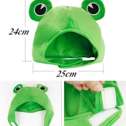 Groda Hatt med Stora Ögon Rolig Kostymhatt för Vuxna Nyhet Hatt Tecknad Plysch Groda Huvudbonad Mössa Söt Cosplay Kostym Utklädnad Hatt för Kvinnor Män | Fyndiq><noscript><img width=
