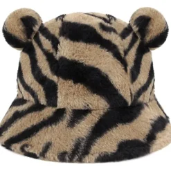 Grodhatt Vuxna Bomullshatt Grodmössa Fiskehatt Strand Festival Solhatt Maskerad Grodhatt Khaki Zebra Björnöron -> Huvudbonader