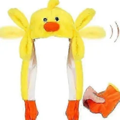 Gul Anka Hatt Plysch Öron Rörliga Hoppande Hattar Lång Mjuk Söt Djur Hatt Pop Up Öron Påskmössa Utklädnad Cosplay> Huvudbonader