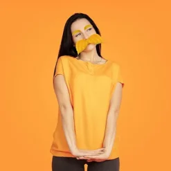 Gul Mustasch och Ögonbryn Cosplay Kostymtillbehör Roliga Festartiklar Män Kvinnor><noscript><img width=