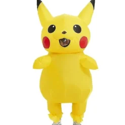 Gul Uppblåsbar Maskot Pica Anime Cosplay för Vuxna och Barn Tecknad Kostym Roliga Maskeraddräkter Kids(120-140CM)> Dräkter