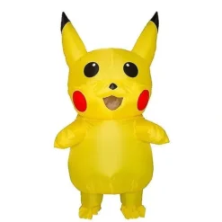 Gul Uppblåsbar Maskot Pica Anime Cosplay för Vuxna och Barn Tecknad Kostym Roliga Maskeraddräkter Kids(120-140CM)><noscript><img width=