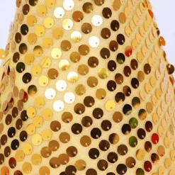 Guld Färg Glitter Julhatt för Vuxna, En Storlek><noscript><img width=