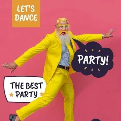 Gult Skägg och Ögonbryn, Skäggdräktstillbehör för Fester och Dansevenemang, Roligt Kreativt Skägg - 2><noscript><img width=