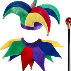 Gycklardräkt - Hatt - Gycklarklown-dräkt - Kungens gycklare> Huvudbonader