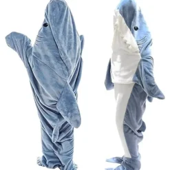 FJORD Hajfilt Vuxen Utklädnad, Supermjuk Soffmysfilt Hajfilt Sovsäck, Portabel Hajfilt Hoodie> Dräkter