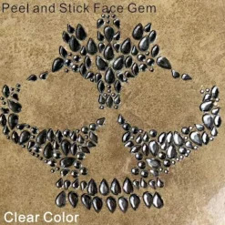 LAIQIANKUA Halloween 1 bit festlig skalle ansikte tänder smink klistermärke><noscript><img width=