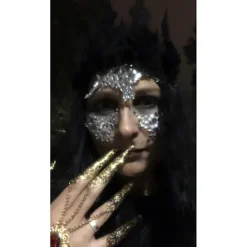 KOOLYOU Halloween 1 bit festlig skalle ansikte tänder smink klistermärke><noscript><img width=