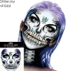 LAIQIANKUA Halloween 1 bit Skull Makeup Party Face Gem Sticker> Smink