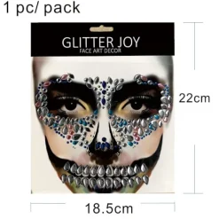 KOOLYOU Halloween 1 bit sminkpärla skalltänder klistermärke> Smink