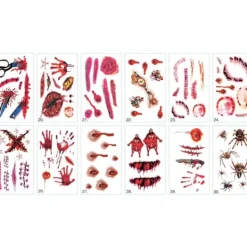 Otego Halloween - Sårtatuering / Tatuering stickers Nummer - 13><noscript><img width=