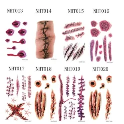 Otego Halloween - Sårtatuering / Tatuering stickers NHT - 024> Smink