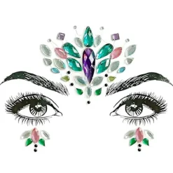 Halloween Akryl Klistermärke, Kristalldiamant, Ansiktsklistermärke> Smink