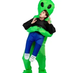 Halloween alien uppblåsbar dräkt rolig kostym smink rekvisita grön spöke kram Uppblåsbar dräkt Adult (150-190CM)> Dräkter