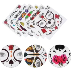 Halloween Ansiktsdekaler Blandad Stil Temporära 12st Papper><noscript><img width=