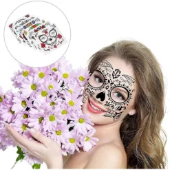 Halloween Ansiktsdekaler Blandad Stil Temporära 12st Papper><noscript><img width=