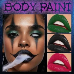 Halloween Ansiktsfärg, Kroppsfärgsstift för Ögonfärg, Smink Skelett Cosplay Party><noscript><img width=