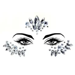 Halloween ansiktsjuveler festival kvinnlig sjöjungfru ansiktsjuveler glänsande 9 set strass rave festival ansiktsjuveler, kristall ansiktsklistermärke ögon ansiktskropp tillfällig tatuering | Fyndiq><noscript><img width=