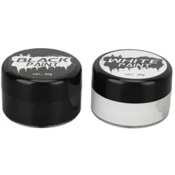 Halloween Ansiktsmålningskit Svart och Vitt Högpigmenterad Ansikts- och Kroppsfärg För DIY Cosplay Temafester><noscript><img width=