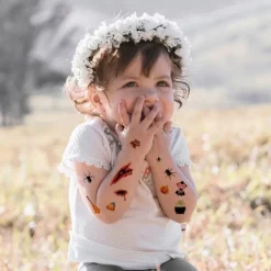 Halloween Barn Tatuering Klistermärken Pumpa Häxa Tecknad Dödskalle Parodi Tatuering Klistermärke Spider-FD-> Smink