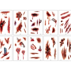 Halloween Barn Tatuering Klistermärken Pumpa Häxa Tecknad Dödskalle Parodi Tatuering Klistermärke Spider-FD-><noscript><img width=