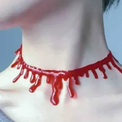 Maskeradjätten.se Halloween bloddroppande halsband blodvampyr vampyrhalsband one size><noscript><img width=