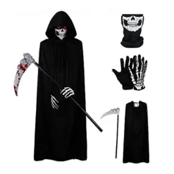 Halloween Dödsdräkt 4-delad Set> Dräkter