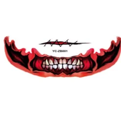 Halloween dekoration, 12 stycken Halloween Mun Tattoo Klistermärken Läskiga Läppar DIY Dec> Smink