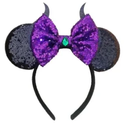 Halloween Dekoration Paljett Hårrosett Hårband Musöron Dödskalle Hårband Party> Huvudbonader