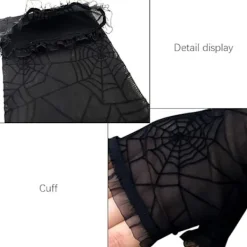 Halloween Dekorationer Dam Spindelnäts Armvärmare för Halloweenfest (Spindelnäts Armvärmare)><noscript><img width=