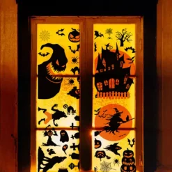 Halloween Dekorationer Fönsterdekorationer, Halloween fönsterdekorationer inomhus, skolhem kontorsfesttillbehör, 1><noscript><img width=