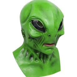 Halloween Dekorationer Halloween Alien Mask, Läskig Alien Mask Latex Mask, Realistiskt Skrynkligt Ansikte Av Halloween Kostymfest Alien Mask Fest Dekoration Props Grön | Fyndiq><noscript><img width=