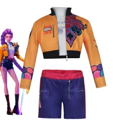 Halloween Demon Slayer Cosplay Kostym | K-Demon Slayer Mira Zoi Rumy Anime Outfit Familj Par Cosplay*Rumi (jacka + foder + shorts)*120 120 | Fyndiq> Dräkter