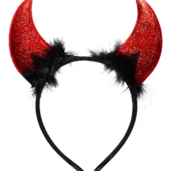 Halloween Djävulshorn Hårband Demonhorn Huvudbonad Röda Djävulshorn Röd Djävulsdräkt Tillbehör för Barn Kvinnor Män Halloweenfest> Huvudbonader