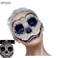 LAIQIANKUA Halloween Dress Up Party Favor 1 Piece Skull Makeup> Smink