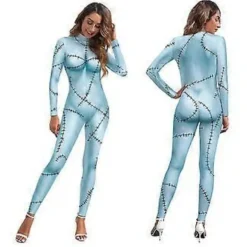 Halloween 3D-tryckt mardrömmen före jul Sally-kostym bodysuit jumpsuit cosplay party maskeraddräkt för dam -NMAOV(M A)> Dräkter