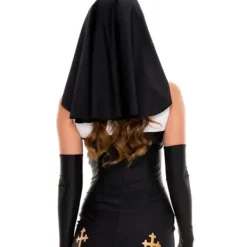 Halloween Fantasia Fancy Dress Kvinnors Nunna Cosplay Kostym Spel Uniform One Size><noscript><img width=