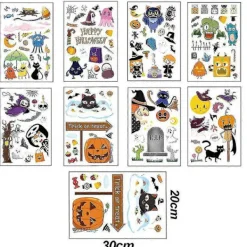 BraVärde Halloween Fönsterdekorationer, söta Halloween Fönsterdekorationer För Fönster-lingling}> Smink