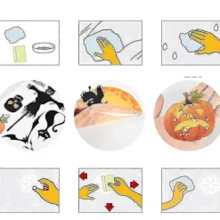 BraVärde Halloween Fönsterdekorationer, söta Halloween Fönsterdekorationer För Fönster-lingling}><noscript><img width=