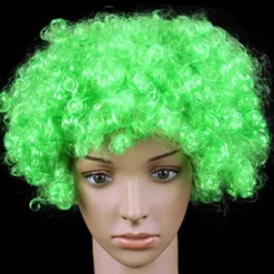 Halloween Färgglad LED-Ljus Afro Lockig Clown Peruk Cosplay Blinkande Glöd Explosion Vågig Hår Rolig Cirkus Karneval Par><noscript><img width=