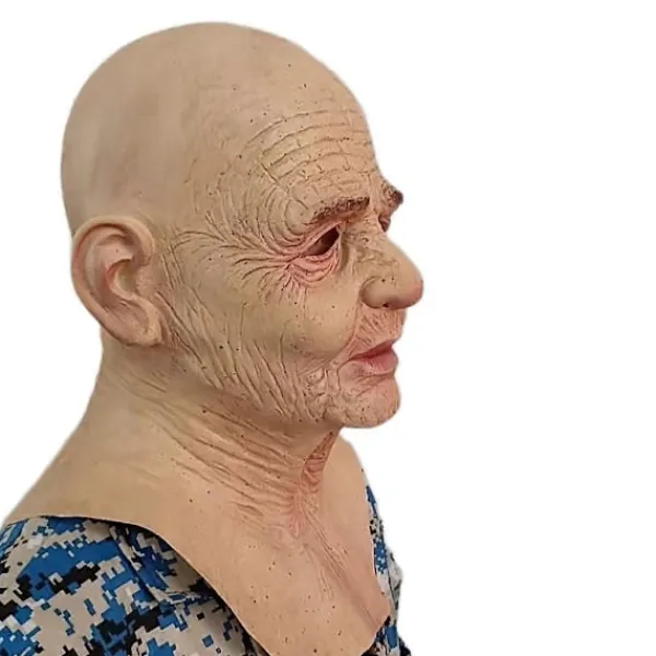 Halloween Gammal Kvinna Latex Maskerad Mask Fest Utklädnad Cosplay Prop 2025:e> Masker