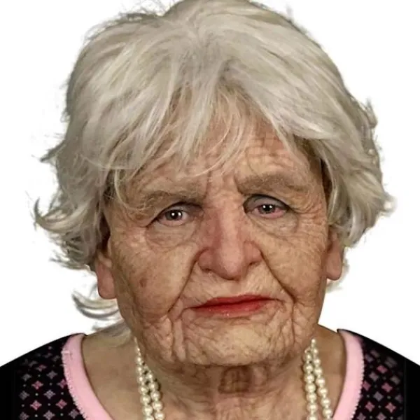 Halloween Gammal Man Huvudbonad, Realistisk Silikonmaskerad Helhuvud Knepig Rekvisita Old Woman> Masker