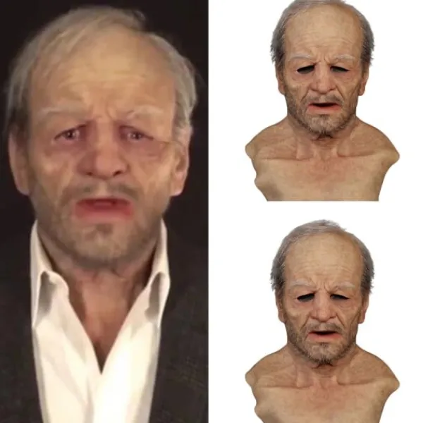 Halloween Gammal Man Latex Mask Cosplay Party Helmask Huvudbonad SQBB_max> Masker