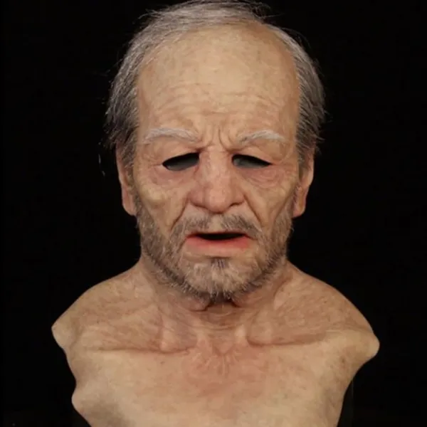Halloween Gammal Man Latex Mask Cosplay Party Helmask Huvudbonad SQBB_max> Masker