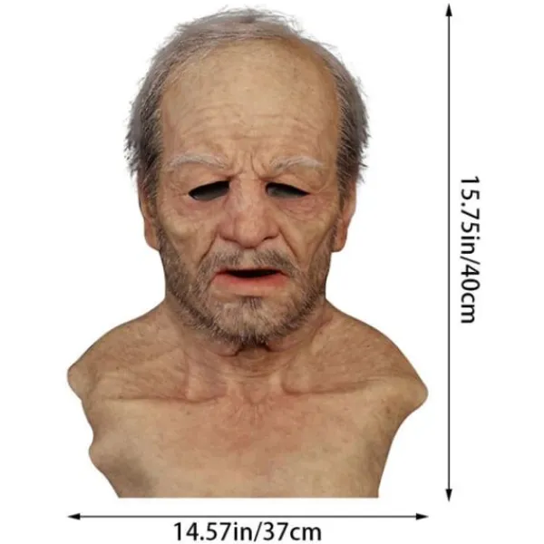 Halloween Gammal Man Latex Mask Cosplay Party Helmask Huvudbonad SQBB_max_sai> Masker
